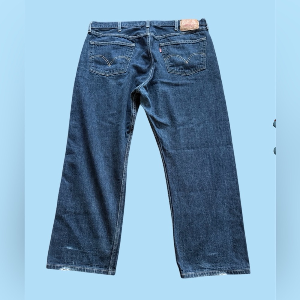 Levi's Original 501 Straight Leg Button-Fly Jeans XX Strong Denim Mens 42x30(28)